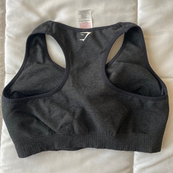 Gymshark Vital Seamless Sports Bra - Black - Picture 2 of 4